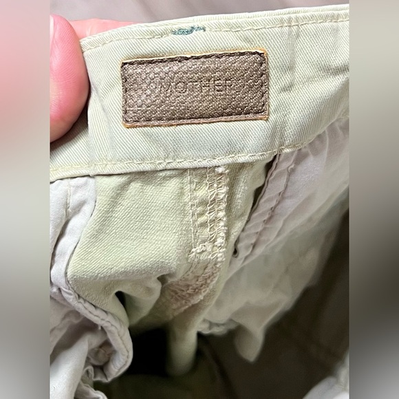 MOTHER The Insider Ankle Prep Killing Time Pants Chinos Washed Army Green Cotton - Picture 11 of 14